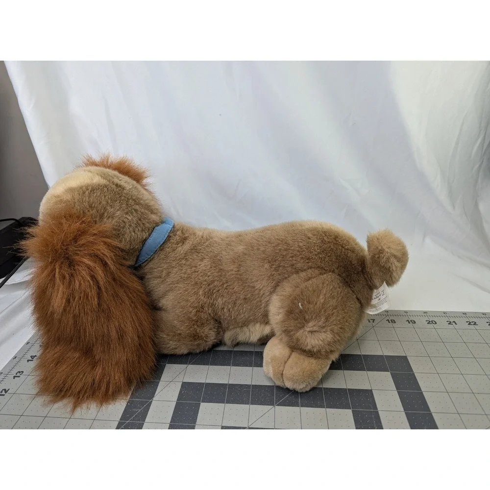 Disney Lady and the Tramp Dog Plush 17 Inch Metal Collar Tag Stuffed Animal Toy